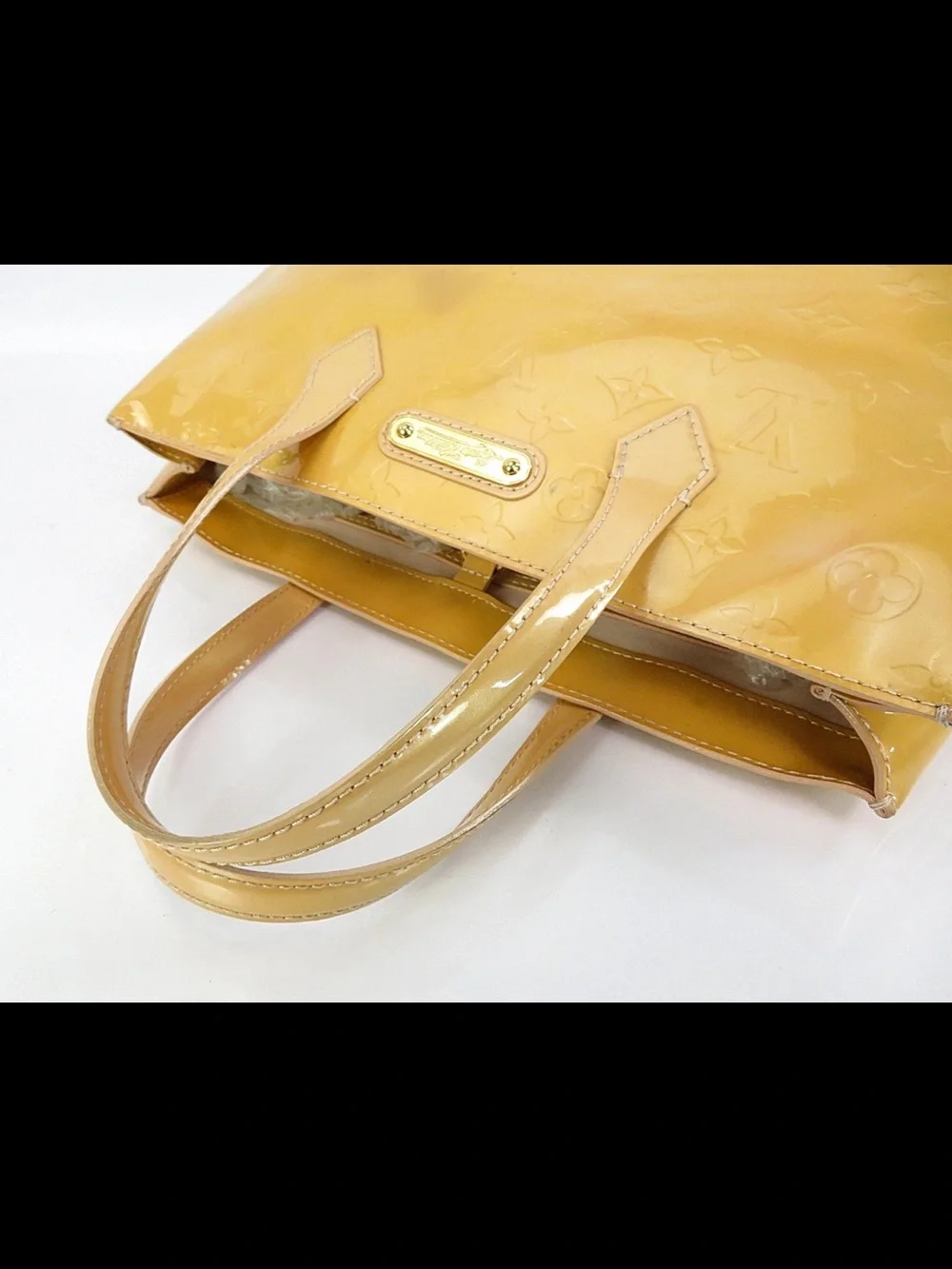 Louis Vuitton Glossy Yellow Monogram Vernis Tote